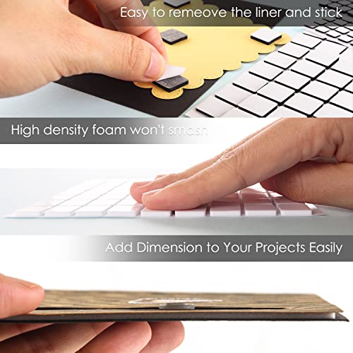 Baofali AZBFUSBFZYHN-W01M01-TT544 6Pcs/Sets 3D Double Sided Adhesive Foam Squares 2 Sizefor Card Making Black Permanent Sticky Dimensional Adhesives thumb #2