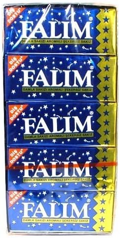 Sugarless Plain Gum - 5-Pack by Falim [Foods]