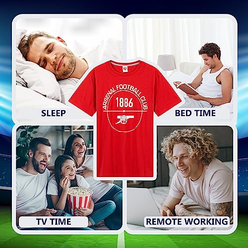 Arsenal F.C. Pajamas for Men Teens Short PJs Set Sleepwear Soccer Loungewear4