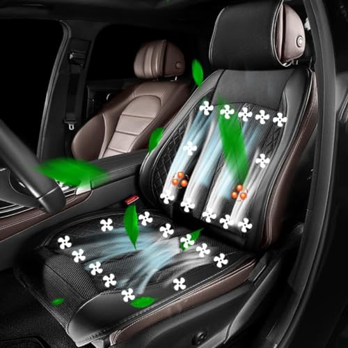 マッサージ 車 シートクーラー クールシート DC12V 24V車用 シートカバー 【24枚強力ファン】 3段階風量調節 背中とお尻蒸れない 自動モード マッサージ機能 ハニカム構造 アイスシルク素材3色選択可能 USBポート搭載 ヘッドレスト付き 夏に長