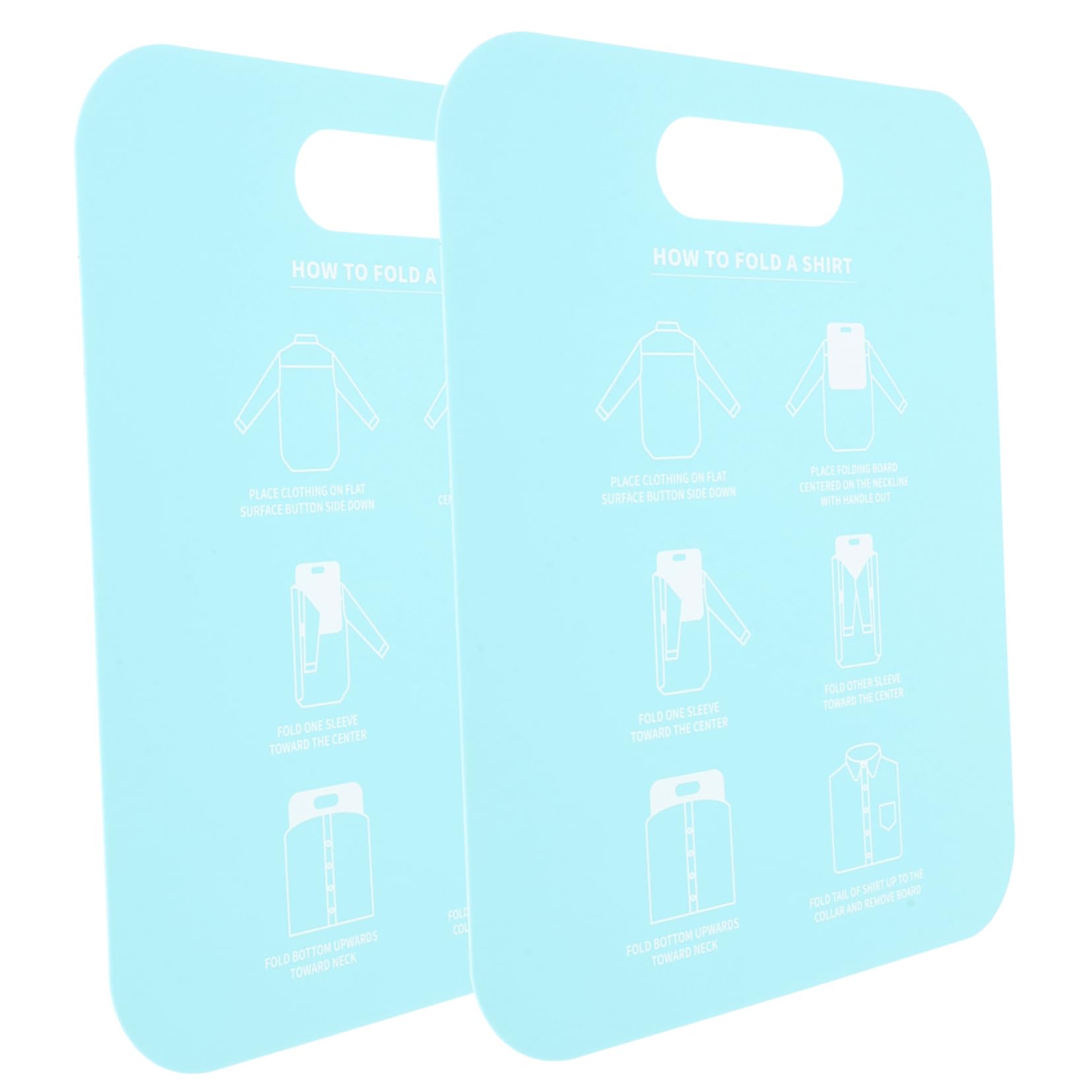 HOMOCONO 2pcs Pp Liner Shirt Folding Board Compact Space Saving Garment Folder for Laundry
