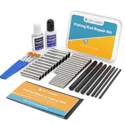 OJYDOIIIY Fishing Rod Repair Kit Complete Easy&Quick Approach to Repair Broken Fishing Pole with Epoxy Glue