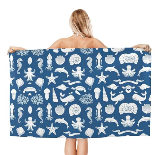 Serviette de bain microfibre océan pour la douche et la maison