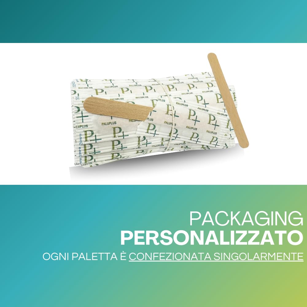 Palettine in Legno di Betulla 1000 Palette Incartate Singolarmente Stecca Gelato Artigianale Biodegradabile