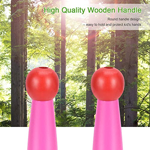 OTraki Skipping Rope for Children and Adults, Pack of 2 Adjustable Skipping Ropes, Wooden Handle, Non-Slip Coloured Cotton Rope for Boys, Girls, Fitness, Training, Exercise, Outdoor Activities – Image 4