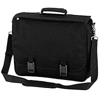 Quadra Portfolio Briefcase Bag - 12 Litres (One Size) (Black)
