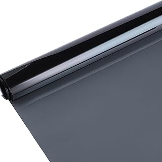 Window Tint Film for Car, Van and Vehicles (50cm x 3m) - Heat Insulation, Sun Protection, Glare and Privacy Film (Smoke Dark Black 15%)