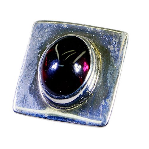 Pendentif Solitaire Argent Grenat Rouge anti-ternissement collier
