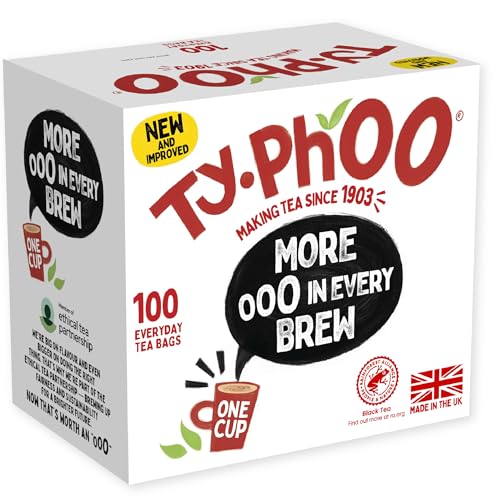 Typhoo • 100 One Cup Black Tea Bags • Everyday Blend • Bold Flavour