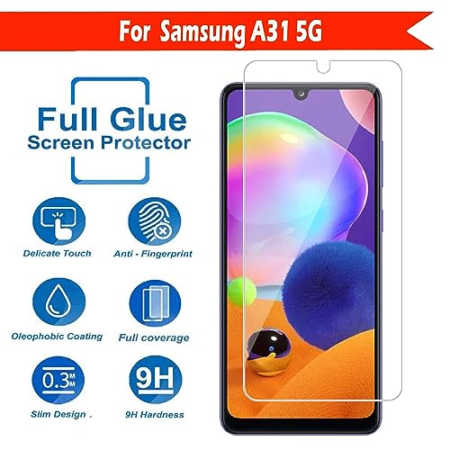 Image of Tempered Glass Screen Protector Compatible for Sam sung A33 5G /M32 4G /F22 /A32 /A31 with Full Screen Coverage; Except Edges and Easy Installation Kit(Transparent), Pack of 1(Only 6.4 Inches Models)