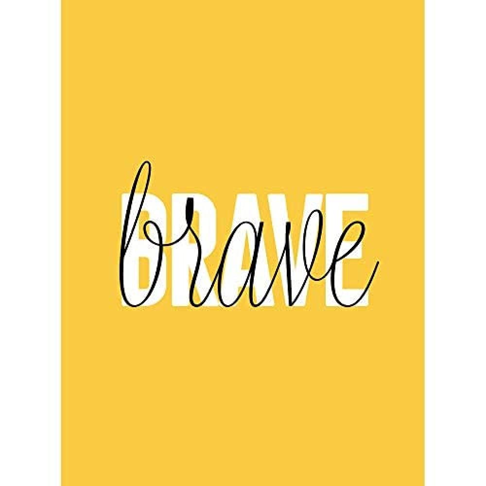 Wee Blue Coo Solid Simple Words Brave Unframed Art Print Poster Wall Decor 12x16 inch