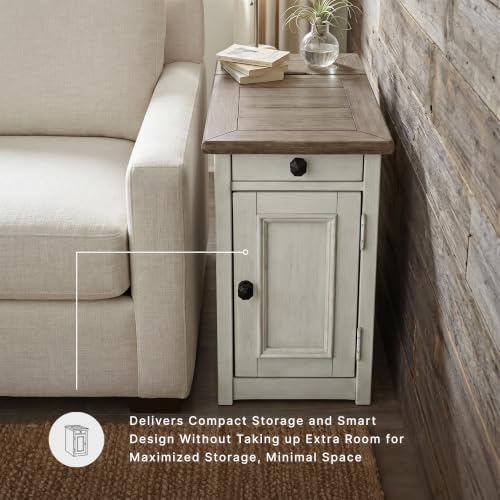 Image of Signature Design by Ashley Bolanburg Farmhouse End Table with USB & Outlets