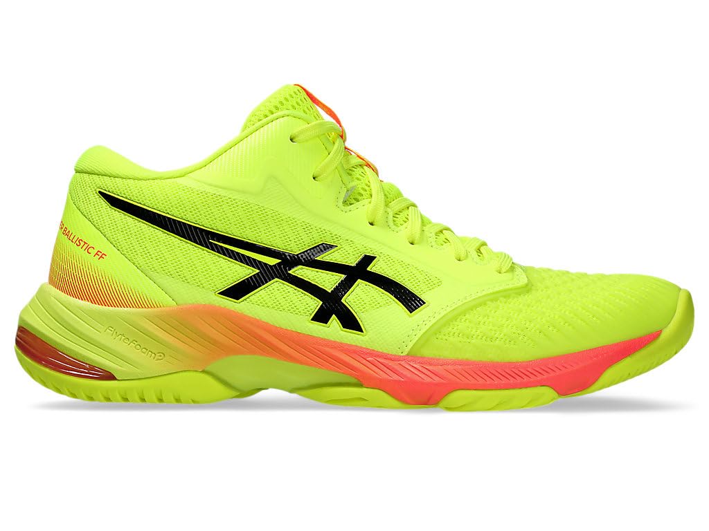 ASICS Mens Netburner Ballistic FF MT 3 Paris Safety Yellow/Black Volleyball Shoes - 6 UK (1051A086.750)
