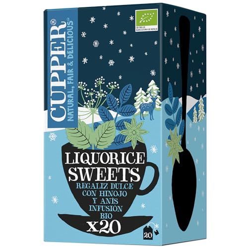 Cupper - 20 Bolsitas de Infusiones Ecológicas con Regaliz dulce, Hinojo y Anís - Apto para Veganos