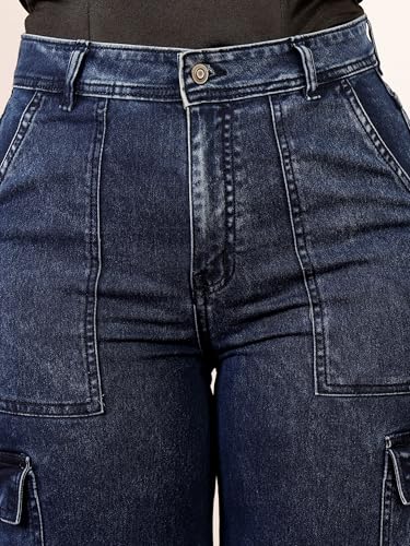 Image of Miss Chase A+ Women's Wide-Leg High Rise Regular Stretchable Denim Jeans