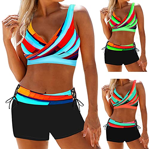 Singular-Point Sport Bikini Damen Set Push Up Badeanzug Zweiteiler V-Ausschnitt Shaping Bademode Hoher Taille Bauchweg Badeshorts Bunt Muster Badebekleidung Neckholder Swimsuit Kordelzug Singular-Point Sport Bikini Damen Set Push Up Badeanzug Zweiteiler V-Ausschnitt Shaping Bademode Hoher Taille Bauchweg Badeshorts Bunt Muster Badebekleidung Neckholder Swimsuit Kordelzug