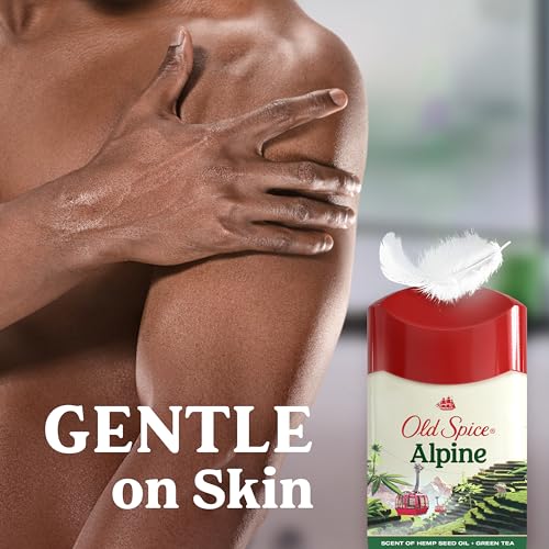 Image of Old Spice Antiperspirant & Deodorant for Men, 24 /7 Sweat & Odor Protection,24 /7 Freshness with Long Lasting Scent, Gentle on Skin, Dry Feel, Alpine with Hemp Oil Scent, 2.6 Ounce (Pack of 12)