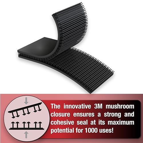 Dpm Tapes - 3M Dual Lock SJ3870, 10 Éléments Adhésifs Refermables à Têtes Champignon pour Télépéage et Accessoires, Noir, 25 x 50 mm – vue 5