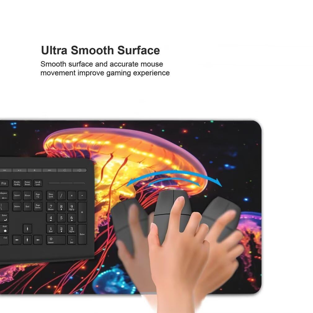 Tappetino Mouse XXL 1000x500mm Medusa Grande Mouse Pad, Tappetino Scrivania con Bordi Cuciti, Grande Mousepad Gaming con Base Antiscivolo per Giocatori, Ufficio e Casa (Cielo Stellato) -MP1540