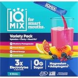 IQMIX Sugar Free Electrolytes Powder Packets - Hydration Supplement Drink Mix with Keto Electrolytes, Lions Mane, Magnesium L-Threonate, and Potassium Citrate - Sampler Pack (8 Count)