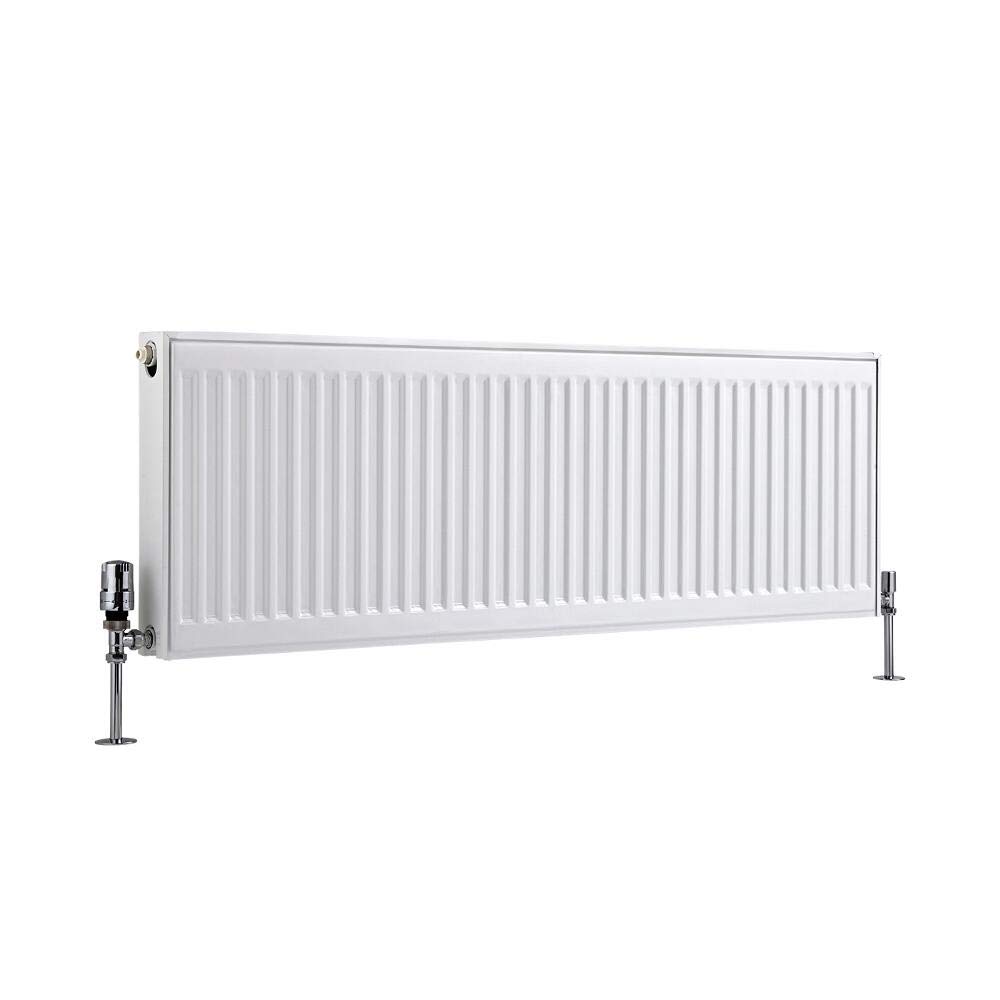 Milano White Compact Type 21 Horizontal Double Panel Plus Convector Radiator - 400Mm X 1200Mm