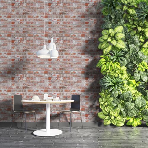 IZODEKOR Paneles imitacion ladrillo-Revestimiento de paredes, paneles de poliestireno para salón,cocina,baño,dormitorio y Teras, paneles decorativos 3d para uso interiores y exterior|Casa de Piedra - Imagen 4