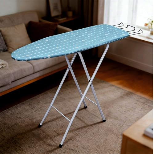Image of JIALTO Vertical Ironing Board with 16 mm Metal Bracket, Adjustable Height Stand, Pure Cotton Cloth Cover, Foldable Iron Board for Home (Green, A0-1 - 111 L X 30 W CM)