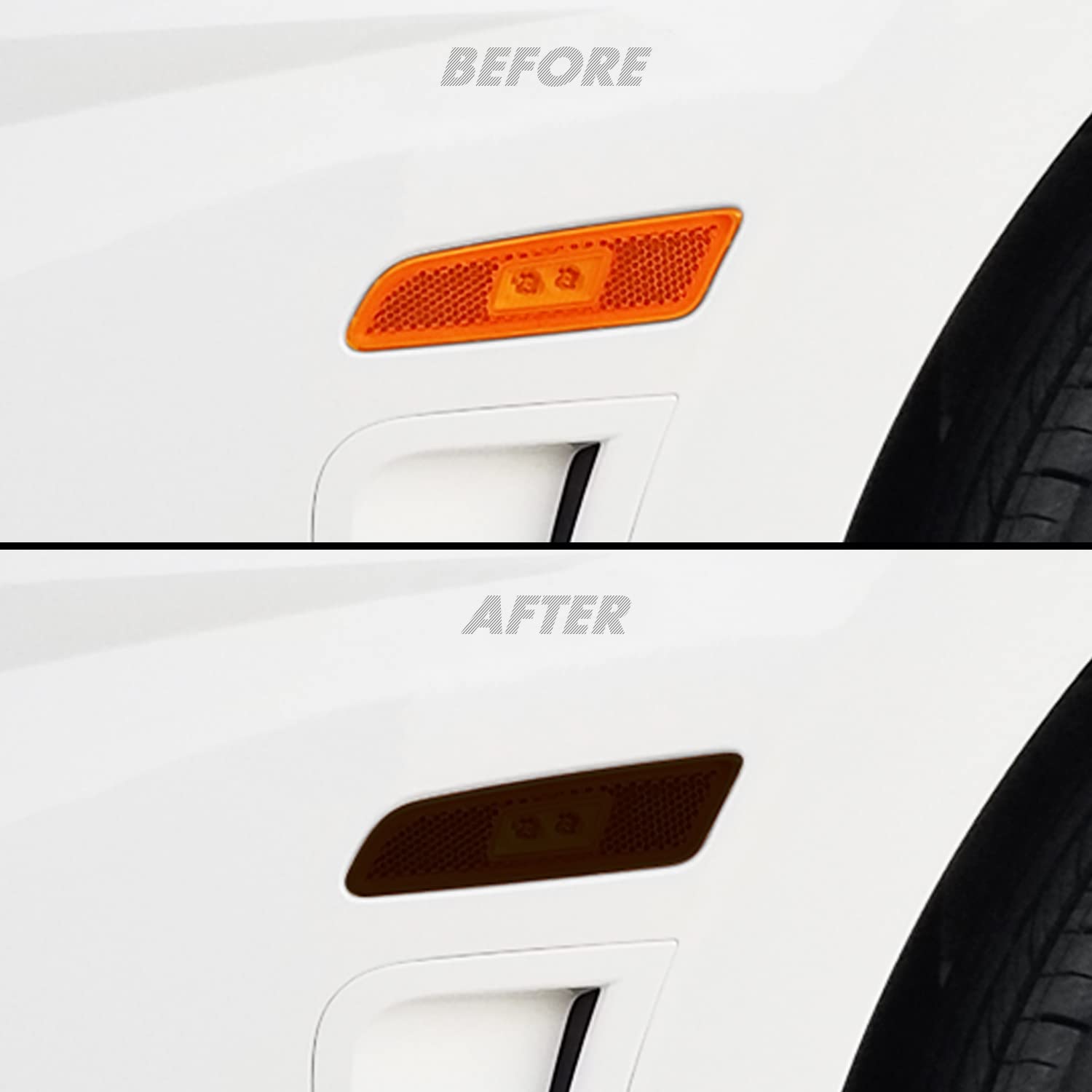 SlickMod PreCut Vinyl Smoke Tint for 2020-2022 Hyundai Sonata Sidemarker (4. Sidemarker, 20% Dark Smoke)