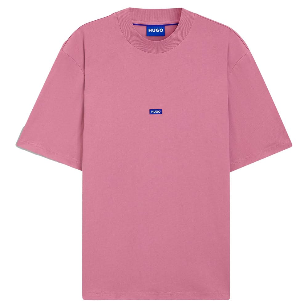 HUGO Herren Nieros T-Shirt aus Baumwoll-Jersey mit Logo-Badge