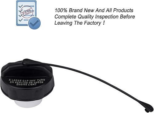 Miniatura 5 de Tapa de llenado del depósito de combustible, tapa de gasolina compatible con Jeep Wrangler JK 2003-2018, Jeep Wrangler TJ 2003-2006, repuesto #