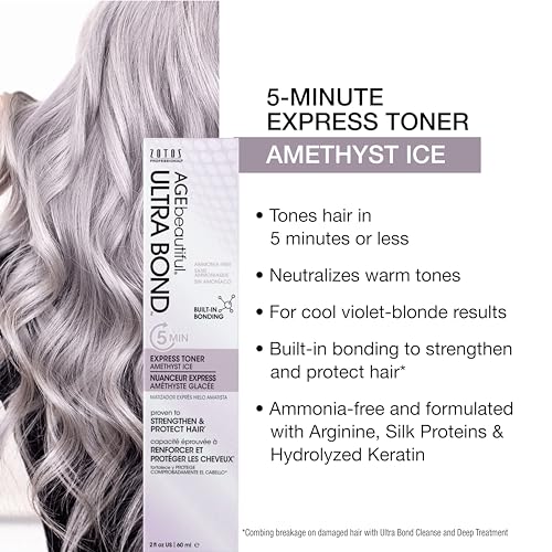 Image of AGE beautiful Hair Toner for Gray Hair, 5-Minute Demi Cream Toner, Neutralizes Yellow Tones, Blends & Enhances Soft Gray, Ammonia-Free Professional Color for Shine