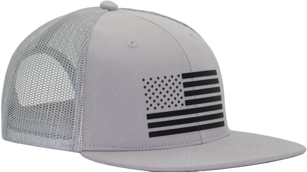 Image of USA 250th Anniversary Flag Hats, Army Tactical Operator Military Patriotic Veterans Flat Bill Trucker Hat, Fits OSFM&XXL Head
