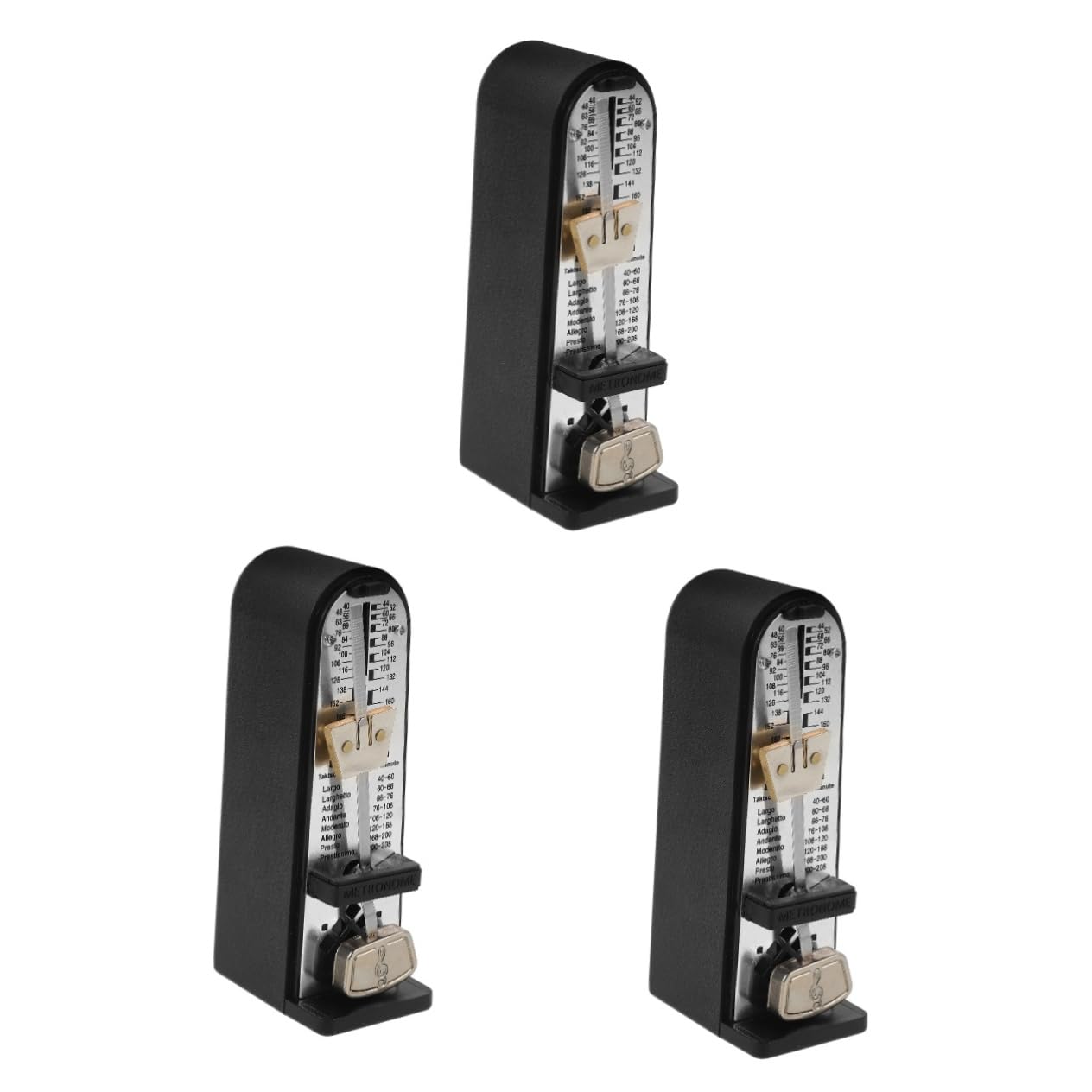 ibasenice 3piezas Metrónomo Mecánico De Piano y Guitarra Herramienta De Afinación Para Instrumentos Precisión De Portátil y Para Violín y Guzheng