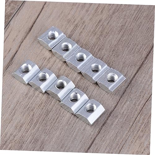 Vaguelly 100 Peças Porca Deslizante Padrão Europeu Tipo T Porca Deslizante Quadrada Porca Deslizante