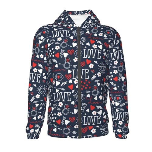 Hearts Arrows Kid Hoodies Boys Zip Up Sweatshirts Girls Pullover with Pocket2