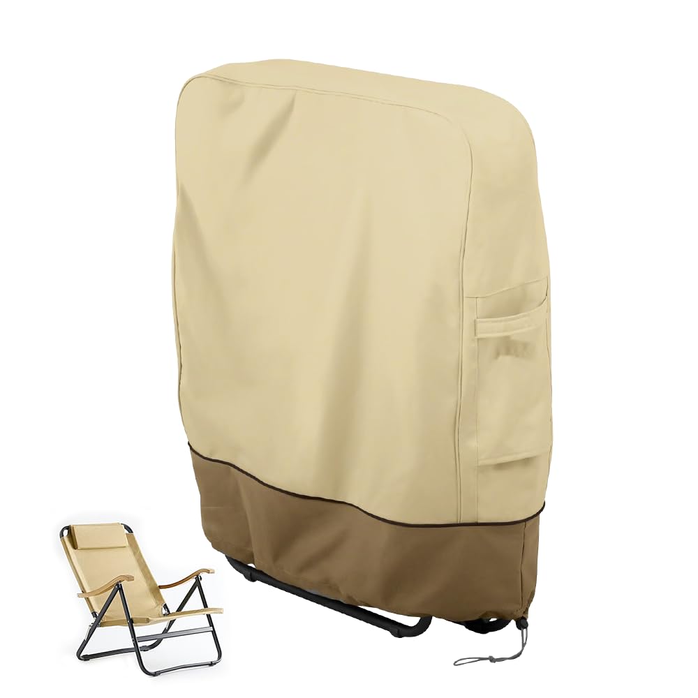 Udbrud Housse De Protection Pour Chaise De Jardin – Oxford, 93x82 Cm, Imperméable, Anti-UV, Anti-poussière, Noire