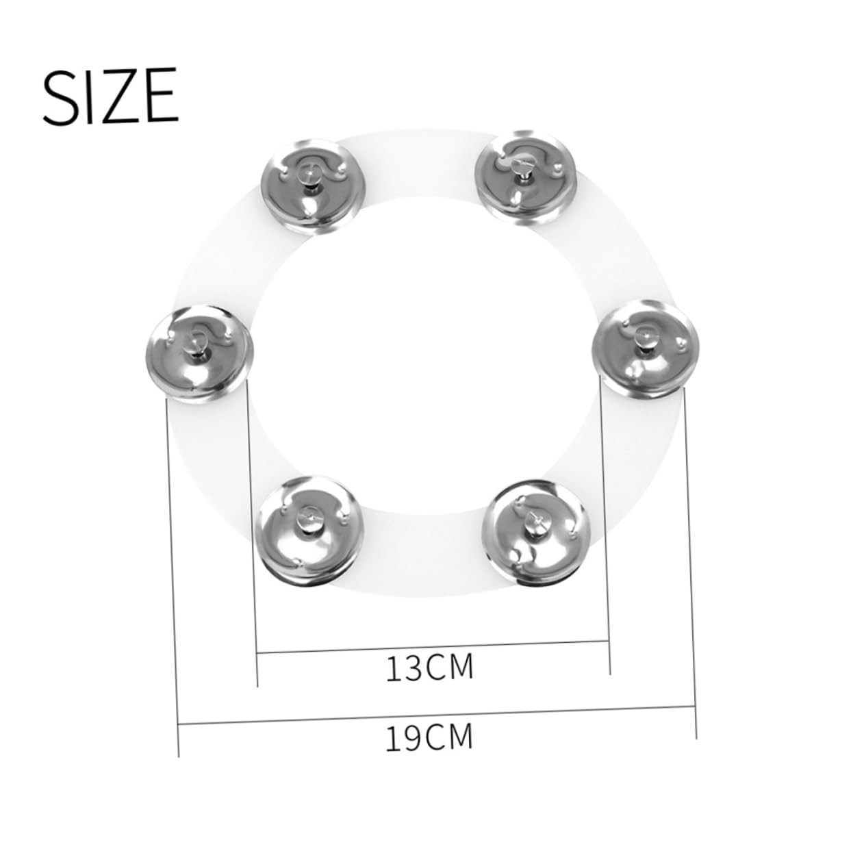 HANABASS Hi-hat Cymbal Ring Drum Cymbal Parts Double Row Tambourine for Percussion