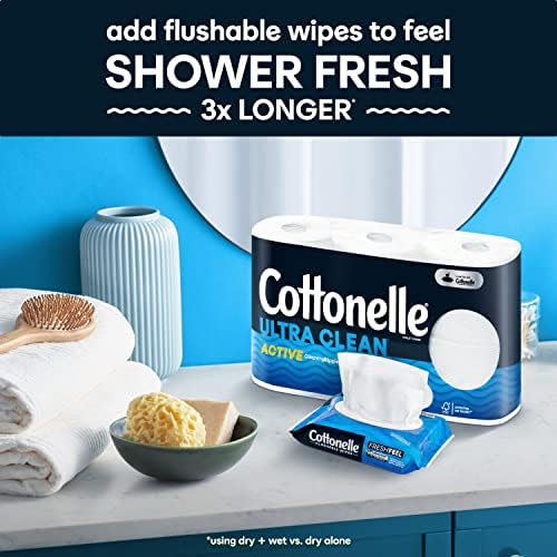 Cottonelle Ultra Clean Toilet Paper with Active CleaningRipples, 1- Ply, 24 Family Mega Rolls (4 Packs of 6) (24 Family Mega Rolls= 132 Regular Rolls), 388 Sheets per Roll, Packaging May Vary 6 Cottonelle Ultra Clean Toilet Paper with Active CleaningRipples, 1- Ply, 24 Family Mega Rolls (4 Packs of 6) (24 Family Mega Rolls= 132 Regular Rolls), 388 Sheets per Roll, Packaging May Vary