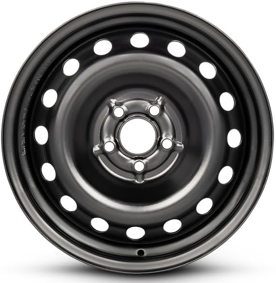 New 16x6.5 inch OEM Direct Replacement Steel Wheel for 1995-2005 Volkswagen Jetta 5-100mm Black 16 in Rim 1J0601027AD03C