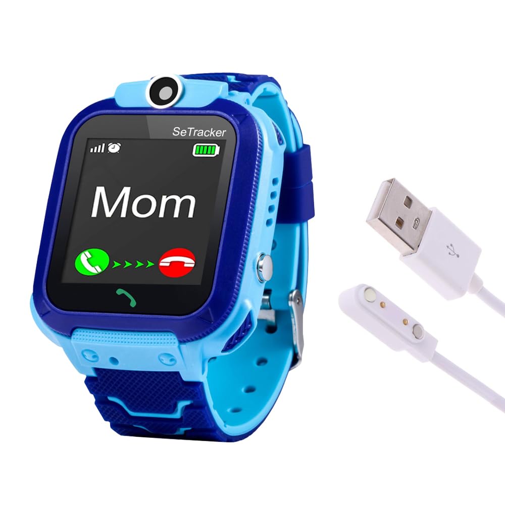 M1 Calling Kids Smart Watch for Boys & Girls | Two-Way Calling, SOS, Location Tracking, Camera | 4G/5G SIM Supported | App Control | Voice Chat (Blue)