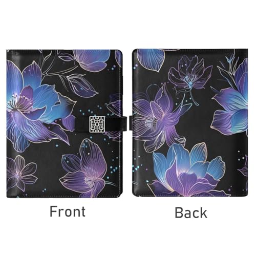 Carnet de notes cuir violet nénuphar : un cadeau raffiné unique