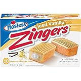 Hostess Iced Vanilla Zingers | 12.7 Ounce | 10 Count Box | Pack of 2 (20 Total Zingers)