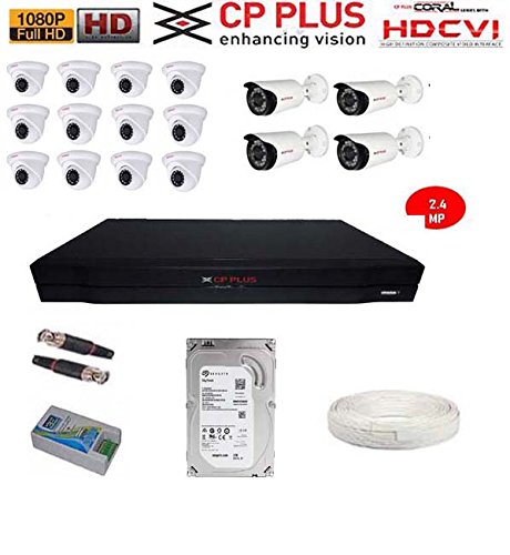 CP PLUS Wired 1080p FHD 2.4MP Security Camera, White