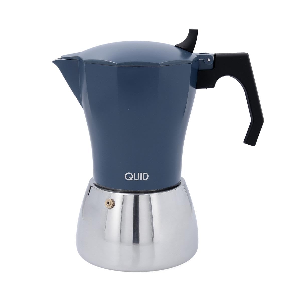 Quid Baltic Cast Aluminium Coffee Maker 12 Cups Stainless Steel Suitable for Ceramic Hob Suitable for Induction Safety Guaranteed