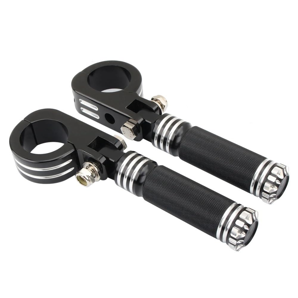 Repose Pieds Avant Repose-pieds 38mm avec pinces montage pour Chopper Bobber barre protection du moteur moto et autoroute