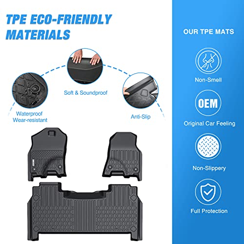 Image of Nilight TPE Floor Mats for Dodge Ram 1500 New Body Crew Cab