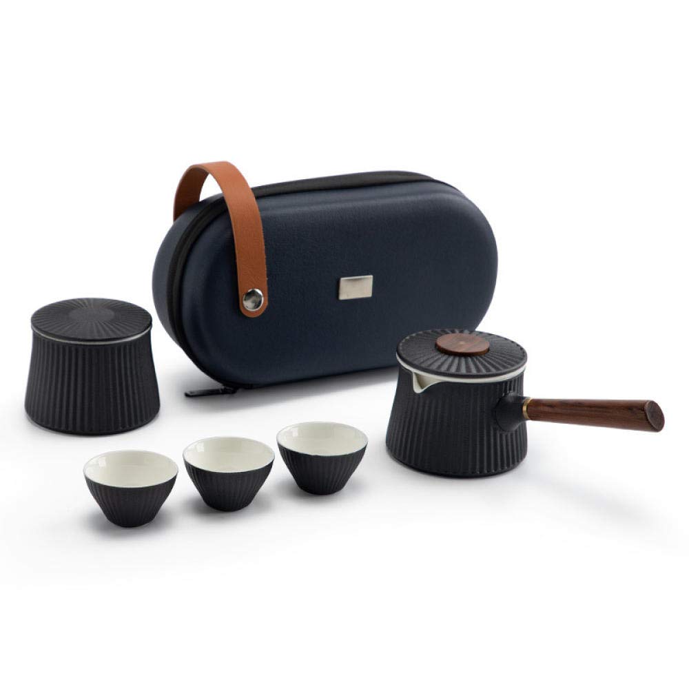 Teiera Portatile Fatta a Mano in Stile Giapponese Set da tè Cinese Bollitore Creativo per Ufficio Kung Fu Teiera con Filtro Laterale in Ceramica(2