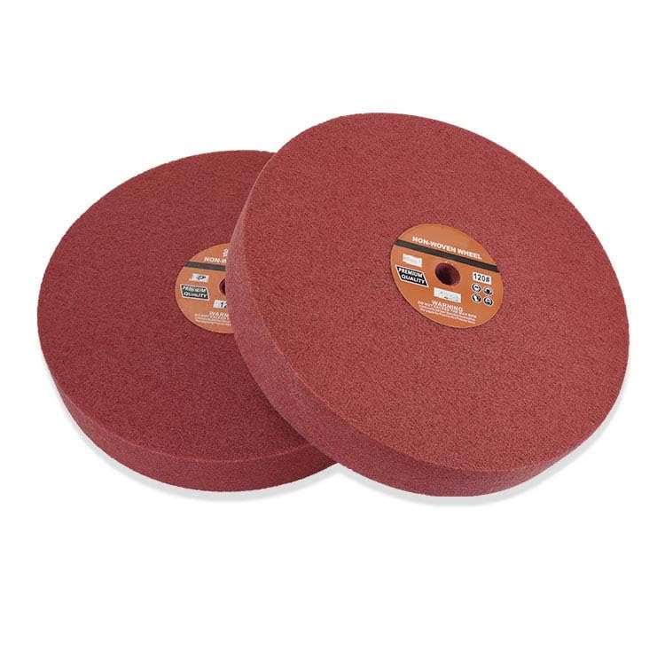 Lekshika Non-Woven U1 Abrasive Polishing Wheel β 150mm x 25mm | Fine Grit Maroon Grinding & Finishing Wheel for Metal, Wood, Stainless Steel (2) 3