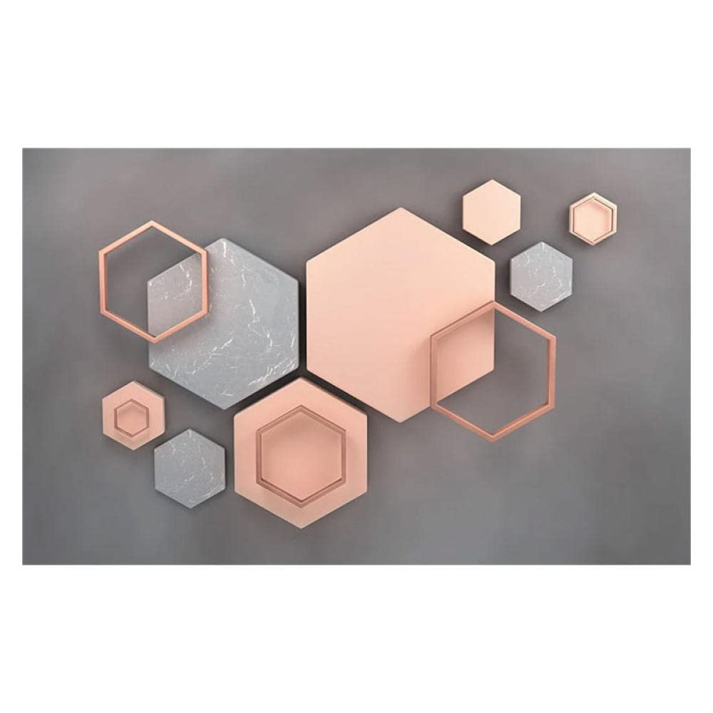 Papier peint 3D Hexagon Art L4209 impression murale amovible auto-adhésif Amy