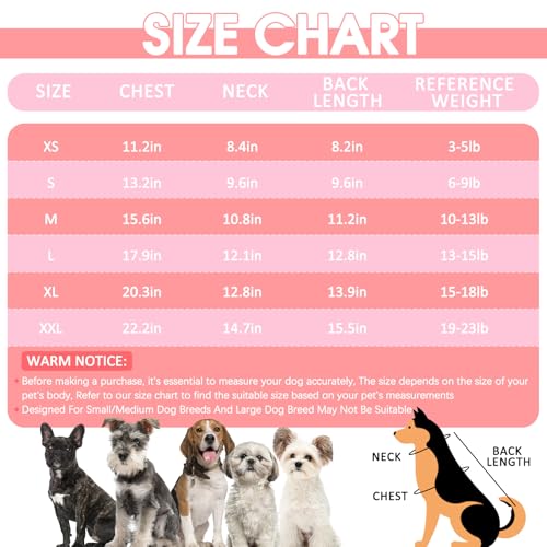Image of BRKURLEG Small Dog Recovery Suit After Surgery Female Male, Back Zipper Spay Recovery Suit for Dogs & Cats, Anti-Licking Puppy Surgical Onesie for Abdominal Wound, Cone Alternative, Pink M